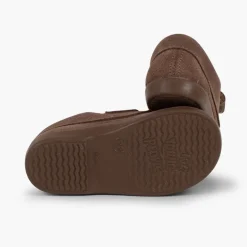 Menino Pisamonas Mocassins Camurca Com Tiras Aderentes