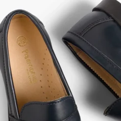 Menino Pisamonas Mocassins Colegiais Azul Marinho/Preto