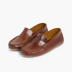 Menino Pisamonas Mocassins Couro