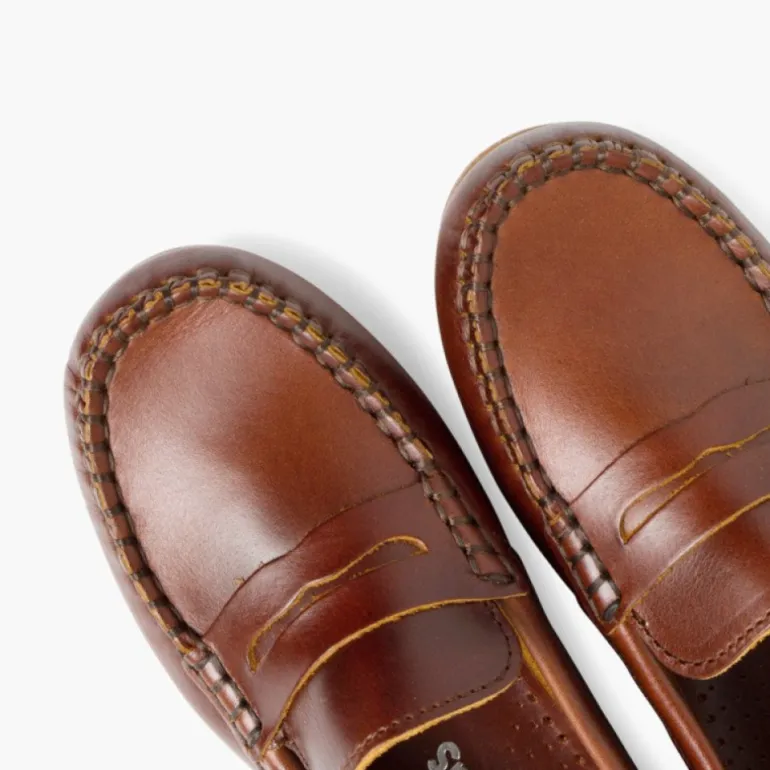 Menino Pisamonas Mocassins Couro