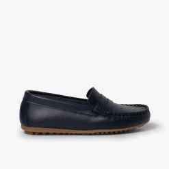 Menino Pisamonas Mocassins Couro
