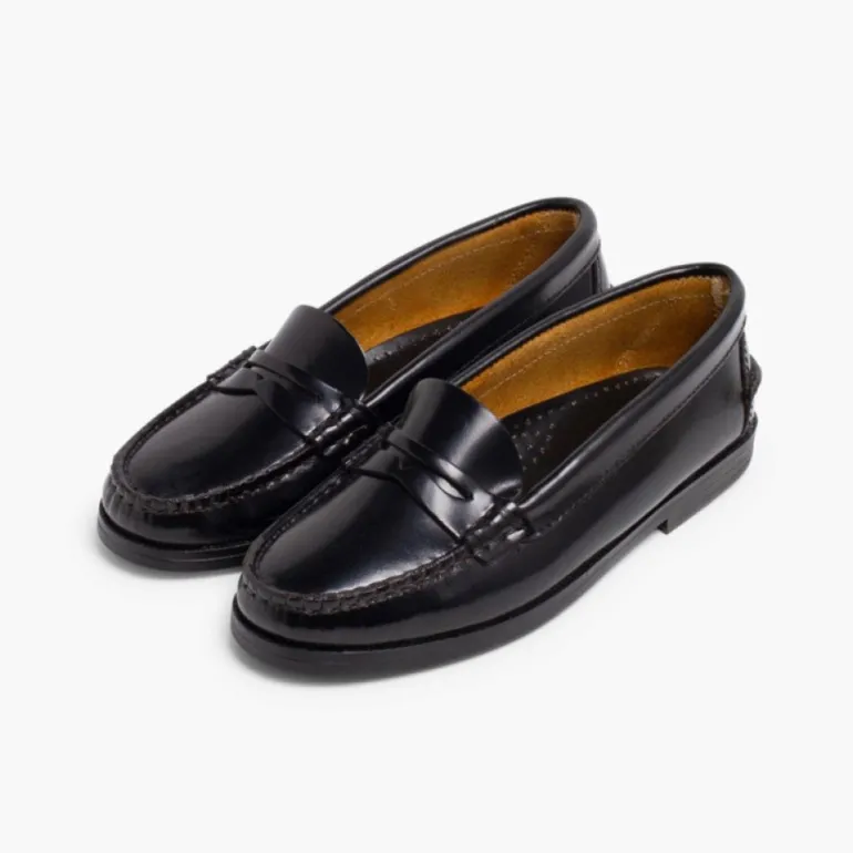 Menina Pisamonas Mocassins Menina Colegio Pele