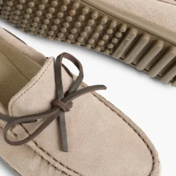 Menino Pisamonas Mocassins Menino Camurca Atacador Quadrado