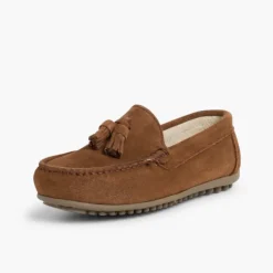 Menino Pisamonas Mocassins Menino Camurca Berloques