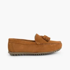 Menino Pisamonas Mocassins Menino Camurca Berloques