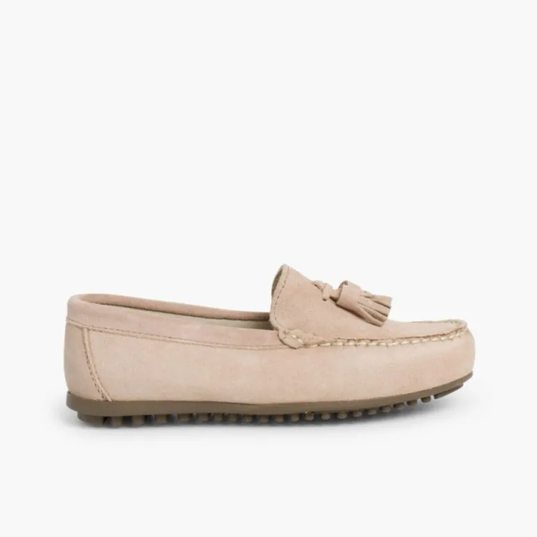 Menino Pisamonas Mocassins Menino Camurca Berloques