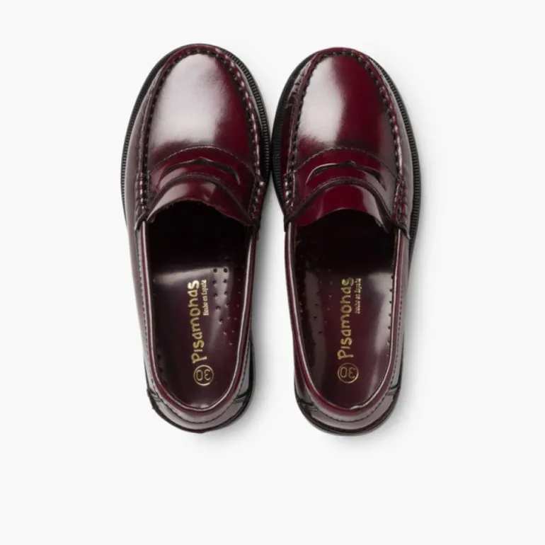 Menino Pisamonas Mocassins Pele