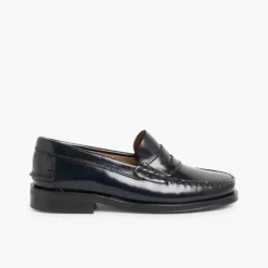 Menino Pisamonas Mocassins Pele