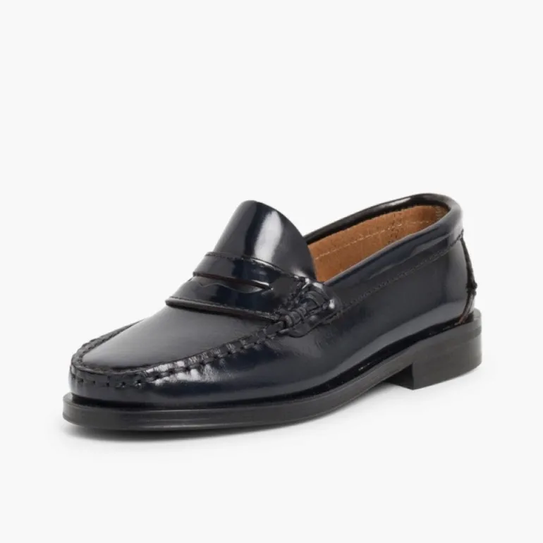 Menino Pisamonas Mocassins Pele