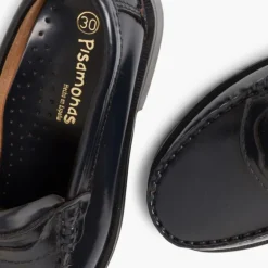 Menino Pisamonas Mocassins Pele