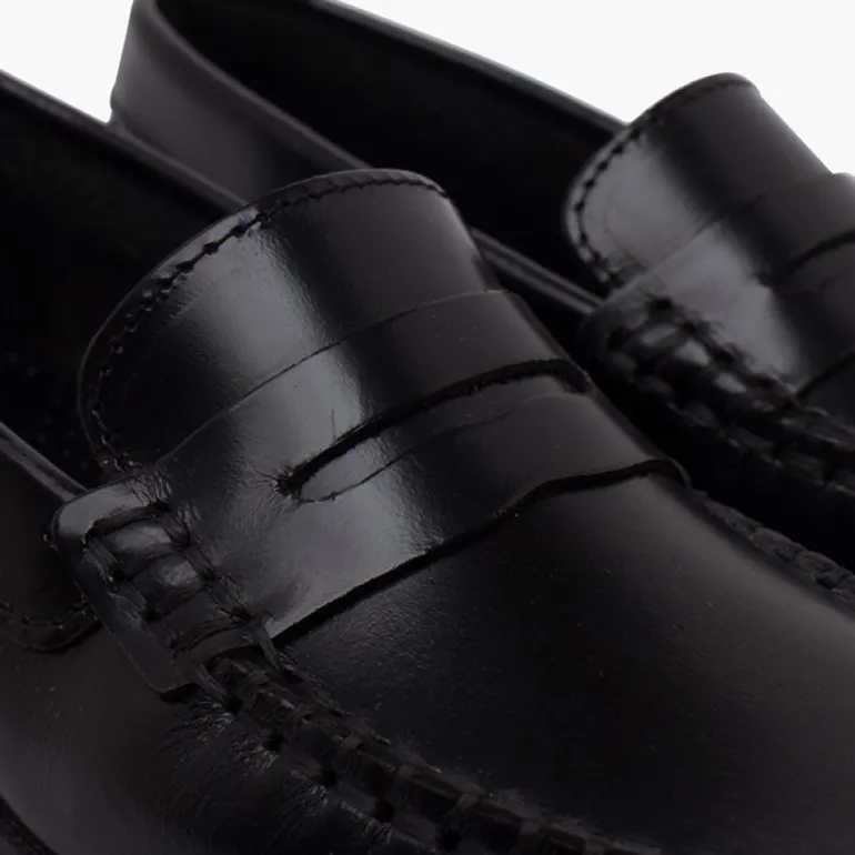 Menino Pisamonas Mocassins Pele