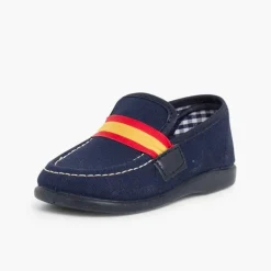 Menino Pisamonas Mocassins Tecido Bandeira Espanha