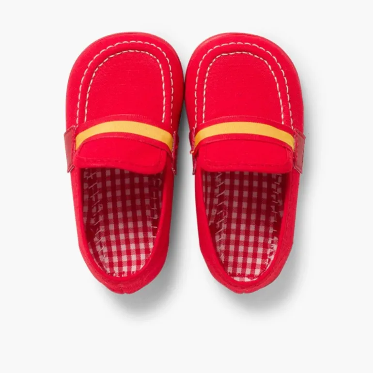 Menino Pisamonas Mocassins Tecido Bandeira Espanha