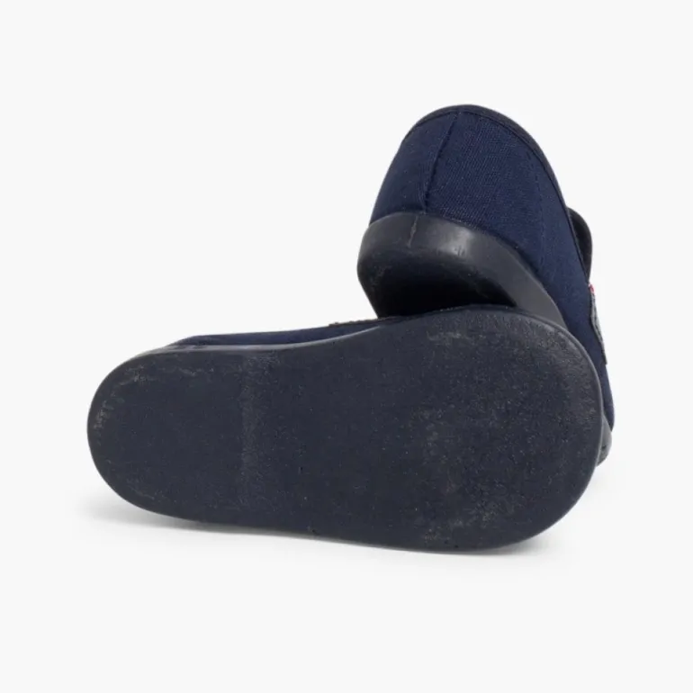 Menino Pisamonas Mocassins Tecido Bandeira Espanha