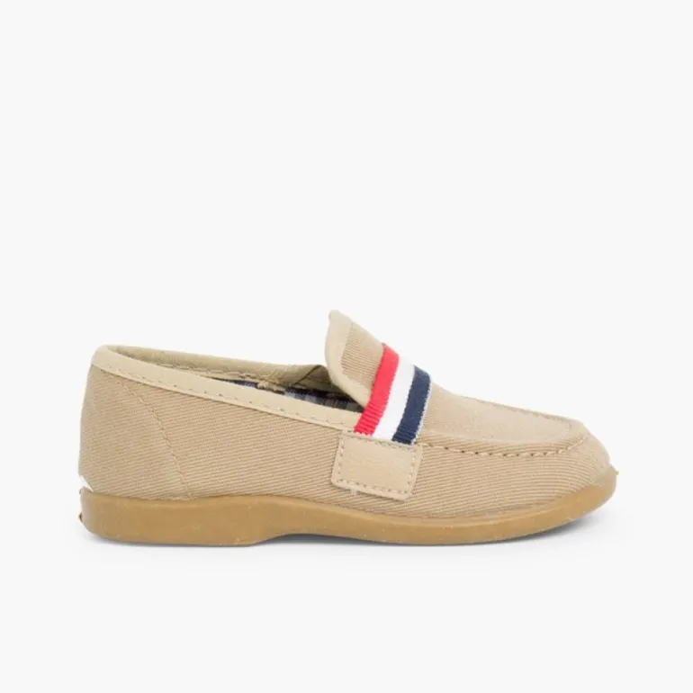Menino Pisamonas Mocassins Tecido Bandeira