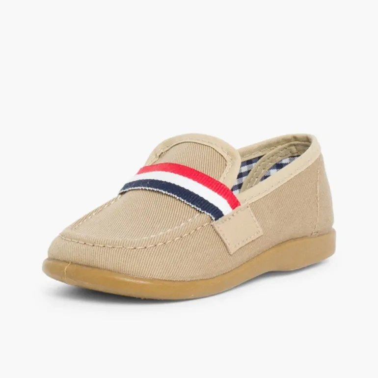 Menino Pisamonas Mocassins Tecido Bandeira