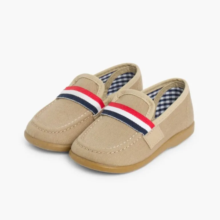 Menino Pisamonas Mocassins Tecido Bandeira