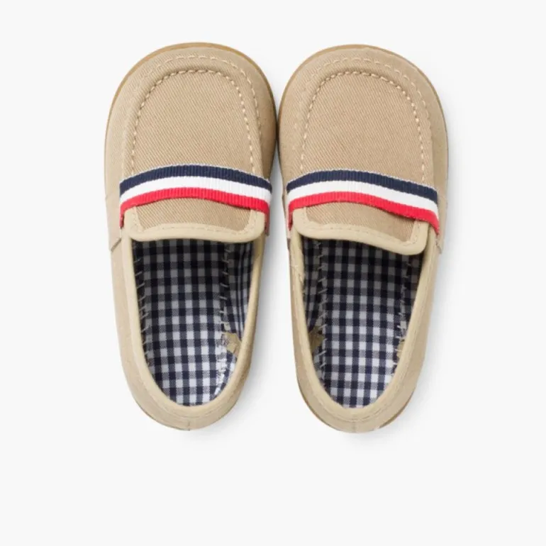 Menino Pisamonas Mocassins Tecido Bandeira