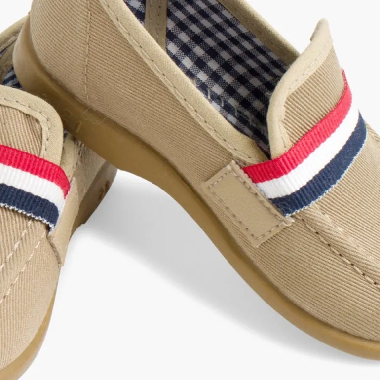 Menino Pisamonas Mocassins Tecido Bandeira