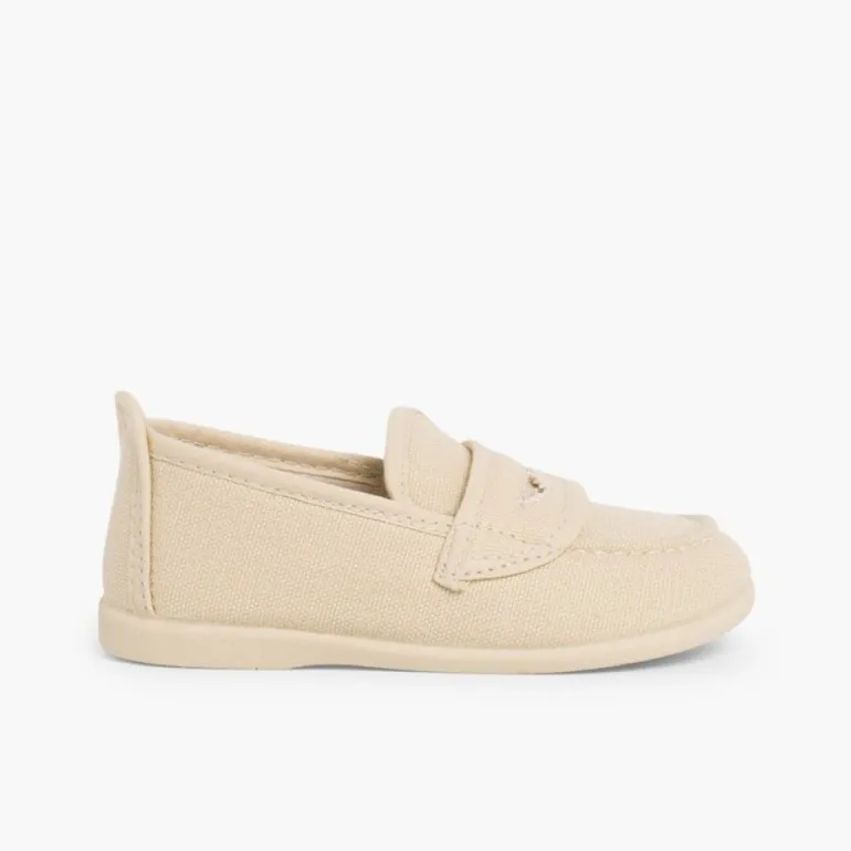 Menino Pisamonas Mocassins Tecido Liso