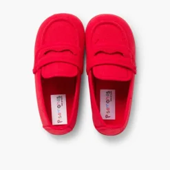Menino Pisamonas Mocassins Tecido Liso