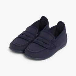 Menino Pisamonas Mocassins Tecido Liso