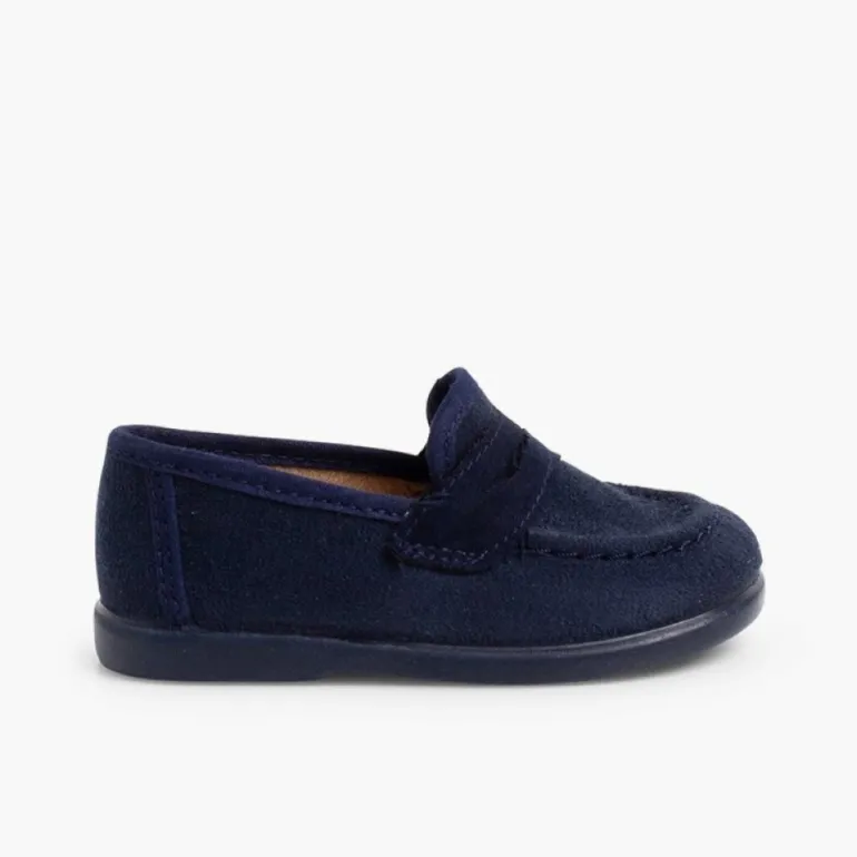 Menino Pisamonas Mocassins Tipo Camurca