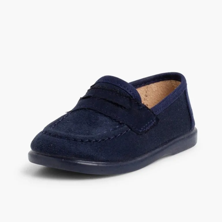 Menino Pisamonas Mocassins Tipo Camurca