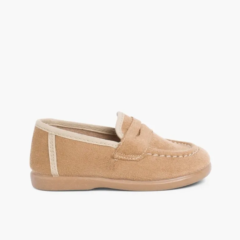Menino Pisamonas Mocassins Tipo Camurca