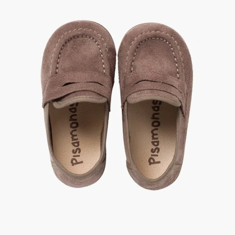 Menino Pisamonas Mocassins Tipo Camurca