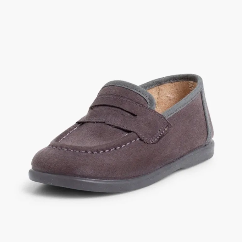 Menino Pisamonas Mocassins Tipo Camurca