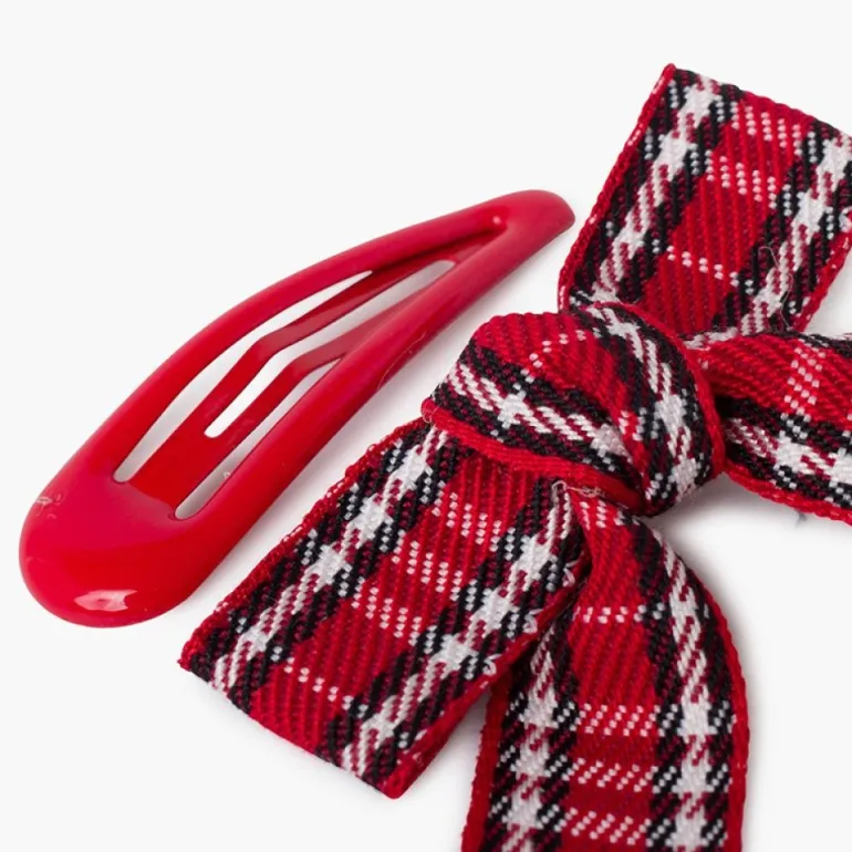 Pisamonas Pack Ganchos Classicos E Bico De Pato Com Laco Tartan