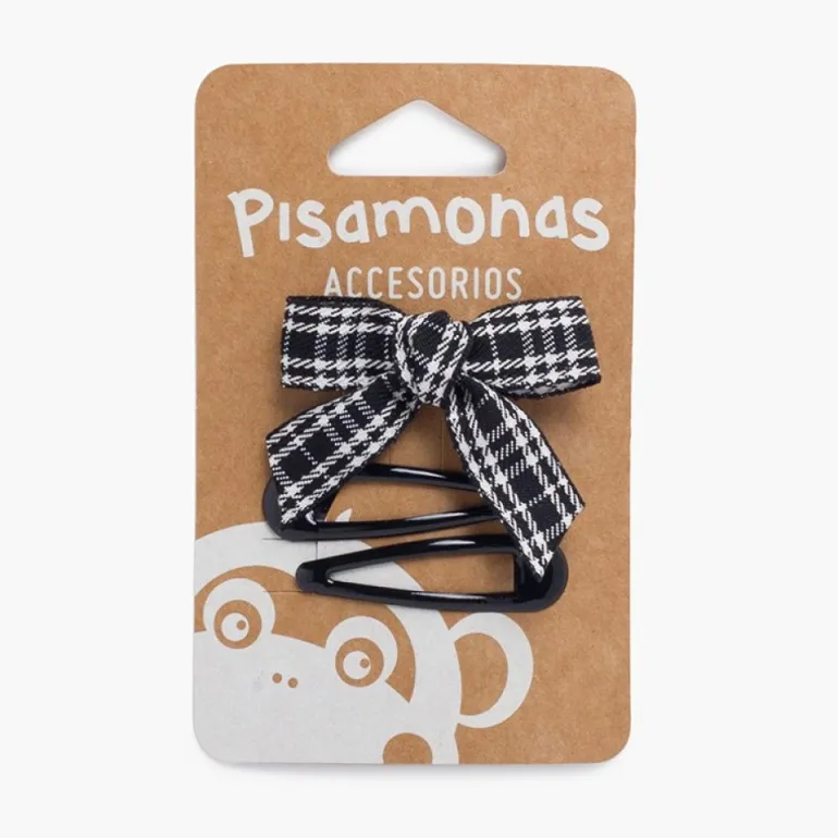 Pisamonas Pack Ganchos Classicos E Bico De Pato Com Laco Tartan