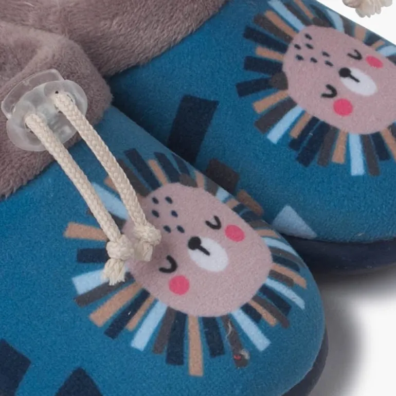 Menino Pisamonas Pantufas Ajustaveis Leao