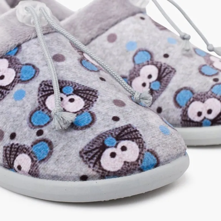 Menino Pisamonas Pantufas Ajustaveis Ratinhos