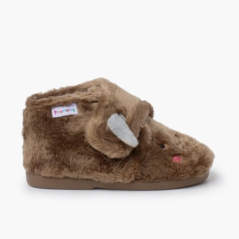Menino Pisamonas Pantufas Bota Animais Pelinho