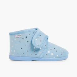 Menino Pisamonas Pantufas Bota Com Estrelinhas