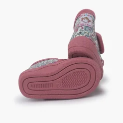 Menino Pisamonas Pantufas Bota Flores Liberty Fecho Aderente