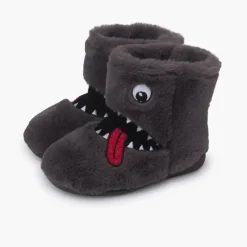 Menina Pisamonas Pantufas Bota Inverno Desenho Monstro