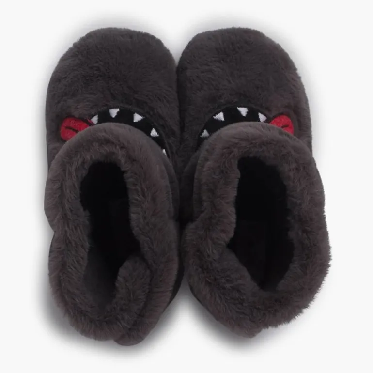 Menina Pisamonas Pantufas Bota Inverno Desenho Monstro