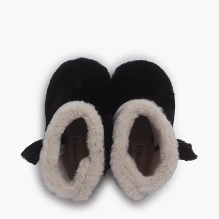 Menino Pisamonas Pantufas Bota Panda Criancas