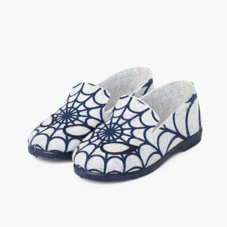Menino Pisamonas Pantufas Crianca Teia Aranha