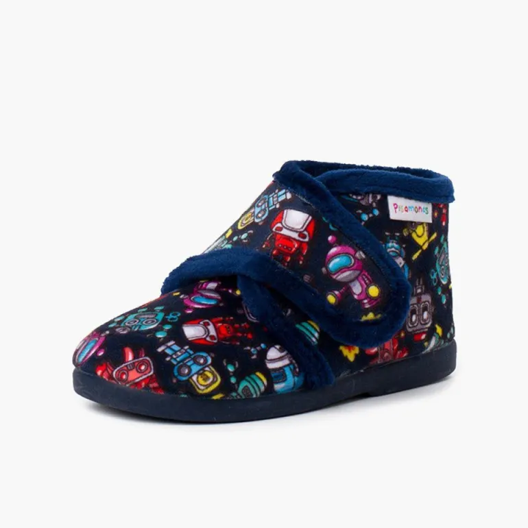 Menino Pisamonas Pantufas Criancas Desenhos