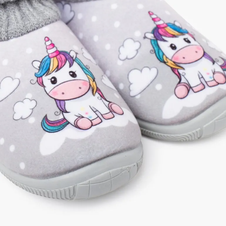 Menino Pisamonas Pantufas Rebordo Meia La Unicornio