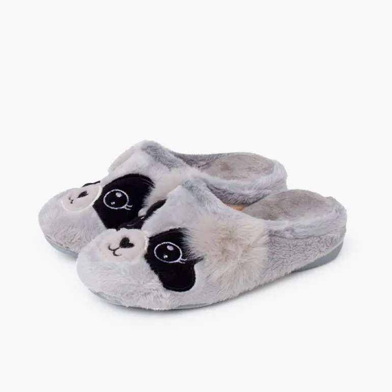 Menino Pisamonas Pantufas Tipo Chinelo Panda
