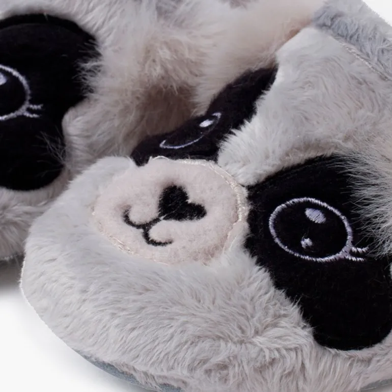 Menino Pisamonas Pantufas Tipo Chinelo Panda