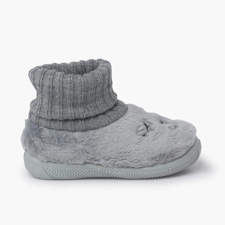 Menino Pisamonas Pantufas Ursinho Pelo Suave Meia