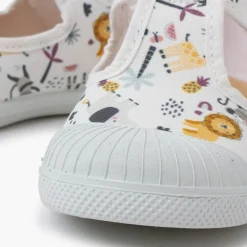 Menino Pisamonas Pepitos Estampados Biqueira Borracha Fecho Aderente