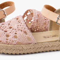 Menina Pisamonas Sandalia Alpargata Macrame Menina Com Fivela