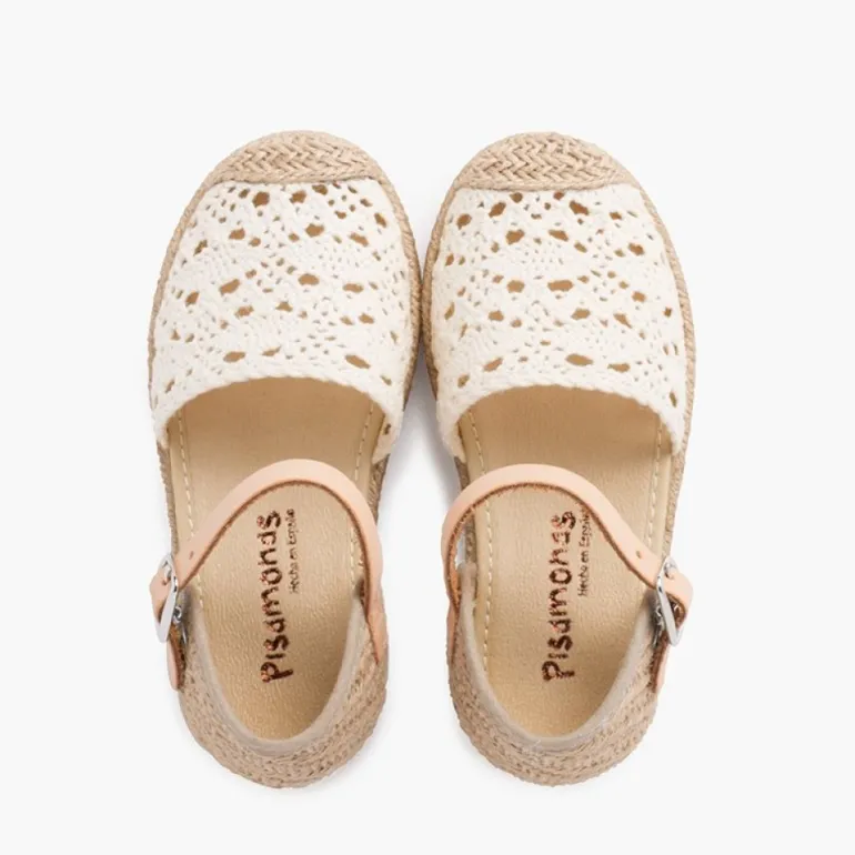 Menina Pisamonas Sandalia Alpargata Macrame Menina Com Fivela